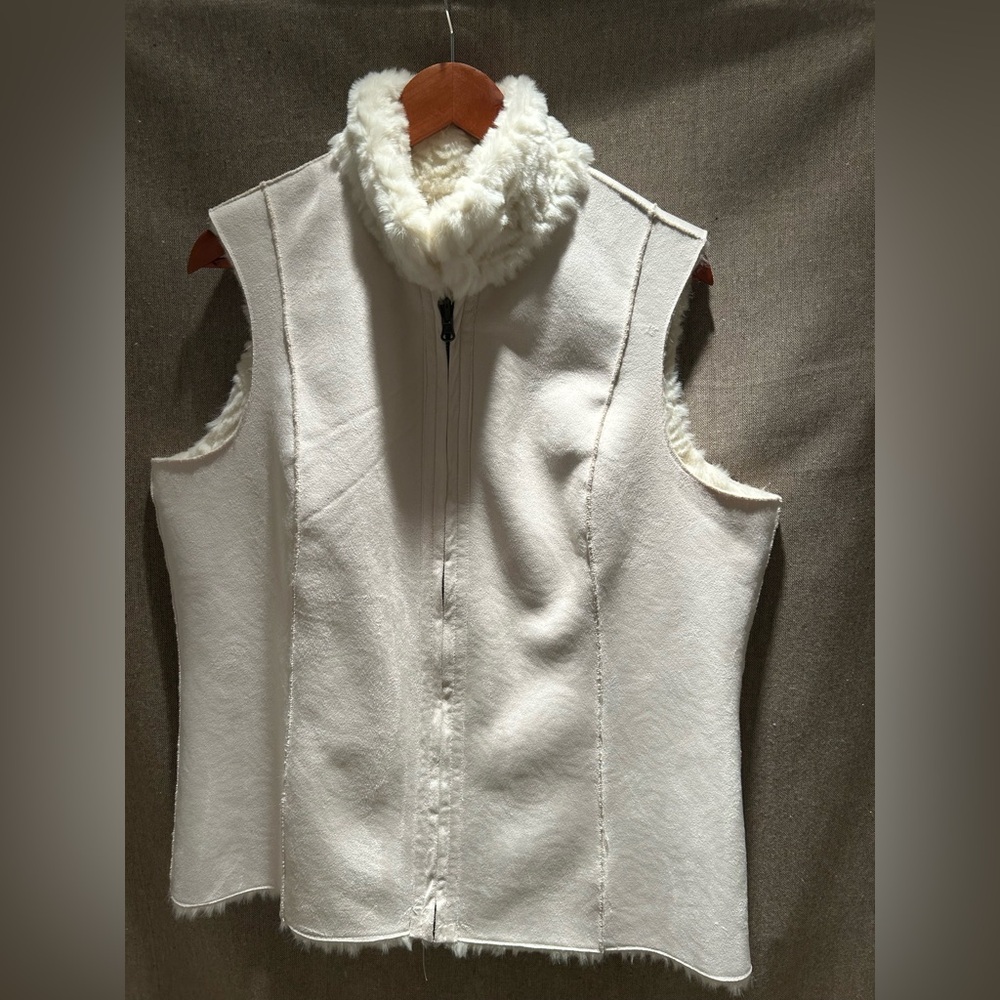 Coldwater Creek Cream Fleece Vest